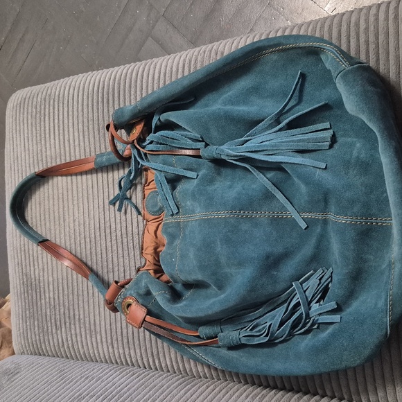 Lucky Brand Suede Hobo Bag with Tassels - Picture 3 of 4